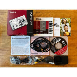 Casio Exilim ZoomEx-Z300 Cords, Manual, Cd, Box Only (No Camera)